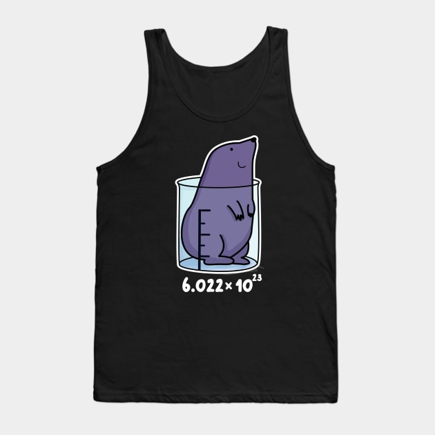 One Mole Cute Funny Chemistry Mole Pun Tank Top by punnybone